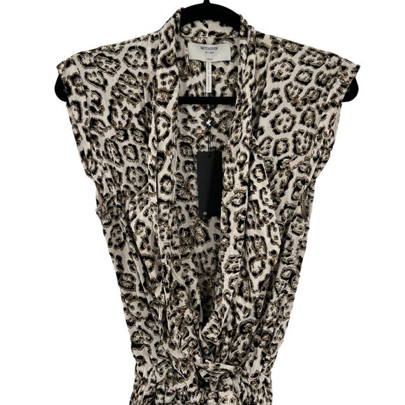 One Teaspoon Brooklyn Jumpsuit Romper Stone Leopard Animal Print - Picture 5 of 15